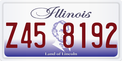 IL license plate Z458192