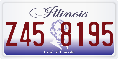 IL license plate Z458195