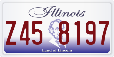 IL license plate Z458197