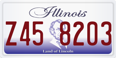 IL license plate Z458203