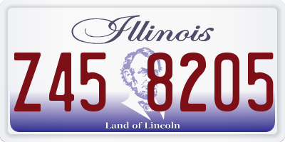 IL license plate Z458205