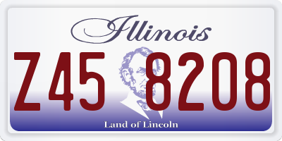 IL license plate Z458208