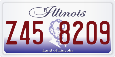 IL license plate Z458209
