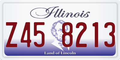IL license plate Z458213