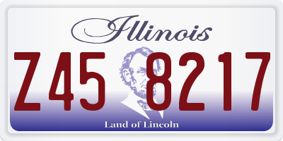 IL license plate Z458217