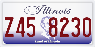IL license plate Z458230