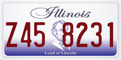 IL license plate Z458231