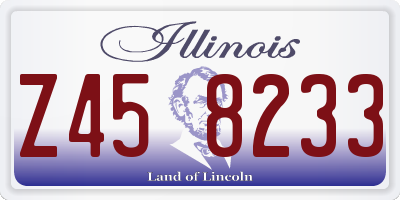 IL license plate Z458233