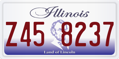 IL license plate Z458237