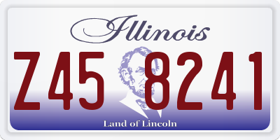 IL license plate Z458241