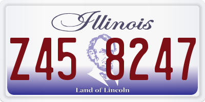 IL license plate Z458247