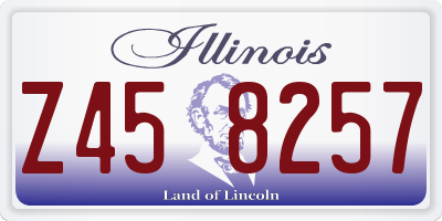 IL license plate Z458257