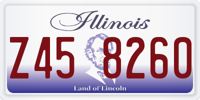 IL license plate Z458260