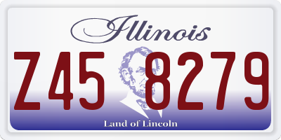 IL license plate Z458279