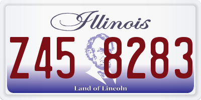 IL license plate Z458283