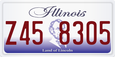 IL license plate Z458305