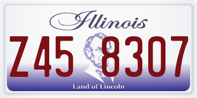 IL license plate Z458307