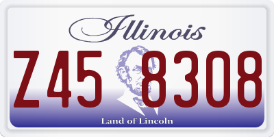 IL license plate Z458308