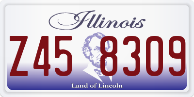 IL license plate Z458309