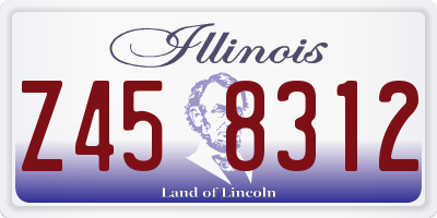 IL license plate Z458312