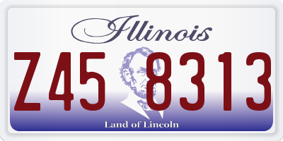 IL license plate Z458313