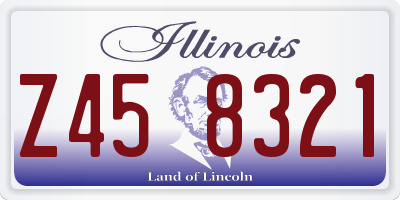 IL license plate Z458321