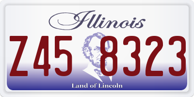 IL license plate Z458323