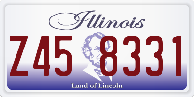 IL license plate Z458331
