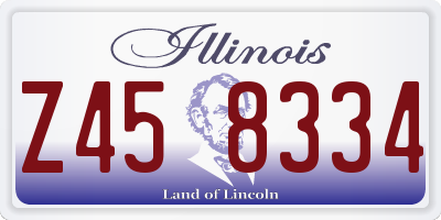 IL license plate Z458334