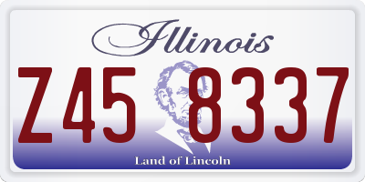 IL license plate Z458337