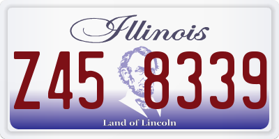 IL license plate Z458339