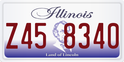 IL license plate Z458340