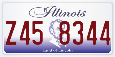 IL license plate Z458344