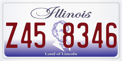 IL license plate Z458346