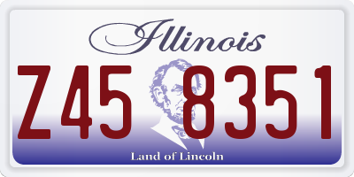 IL license plate Z458351