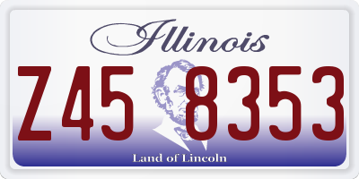 IL license plate Z458353