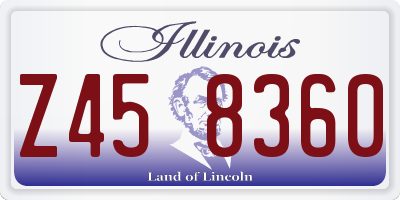 IL license plate Z458360