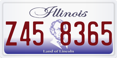 IL license plate Z458365
