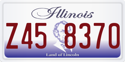 IL license plate Z458370