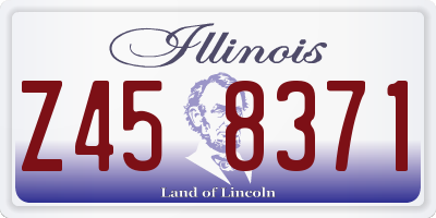 IL license plate Z458371