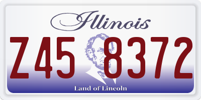 IL license plate Z458372