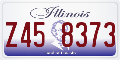 IL license plate Z458373