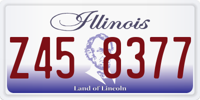 IL license plate Z458377