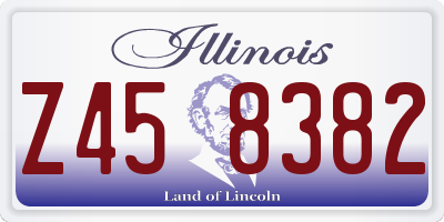 IL license plate Z458382