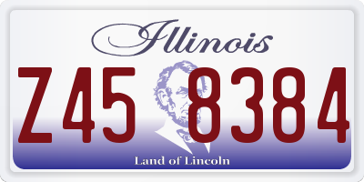 IL license plate Z458384