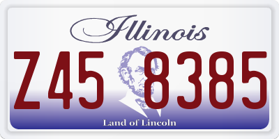 IL license plate Z458385