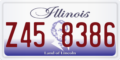 IL license plate Z458386
