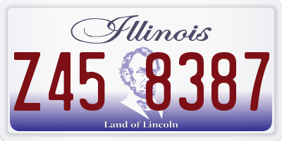 IL license plate Z458387