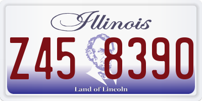 IL license plate Z458390