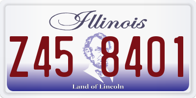 IL license plate Z458401